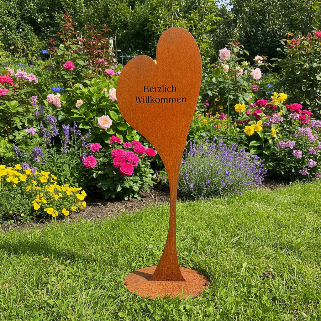 Säule „Herzlich Willkommen”