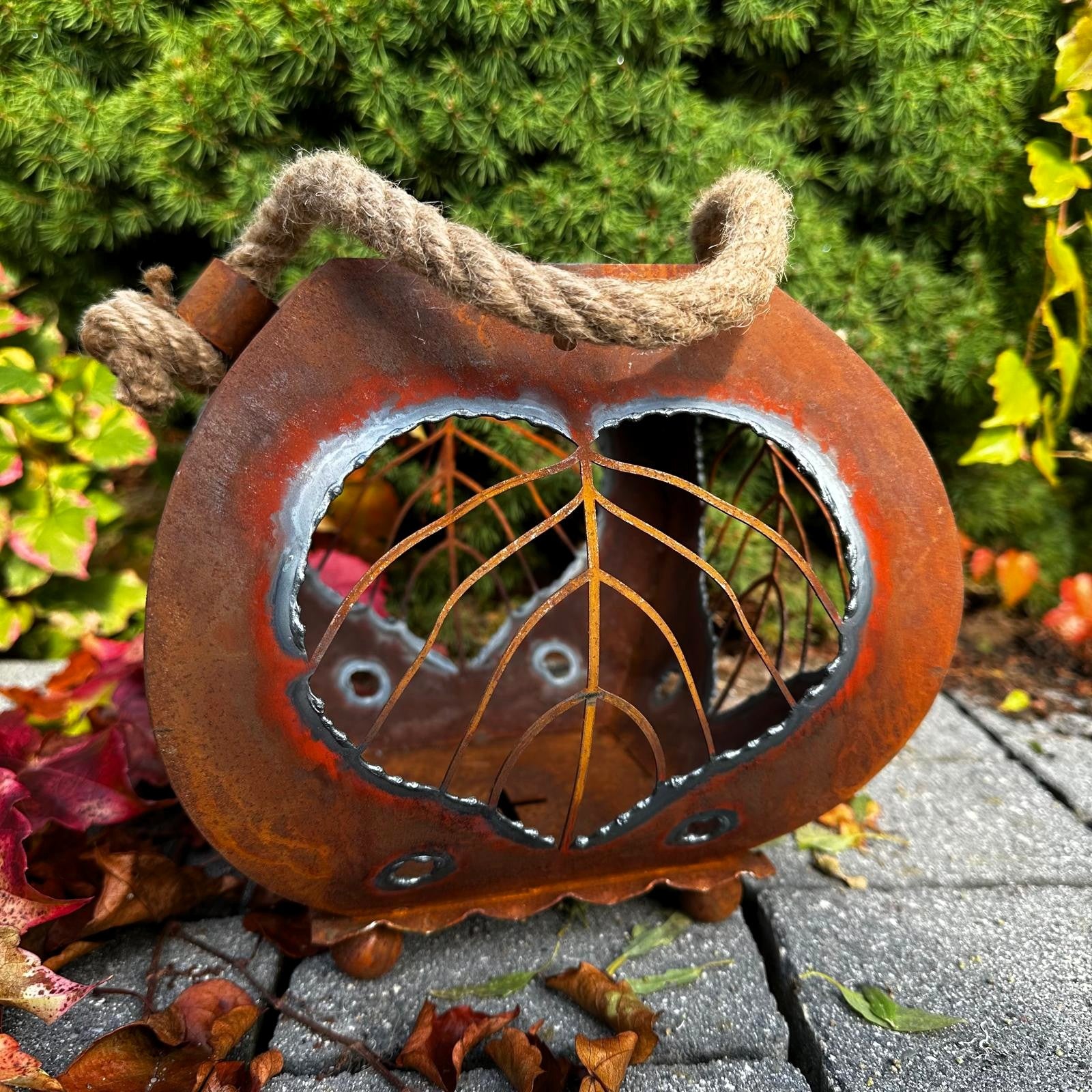 Laterne „Blatt im Herz”