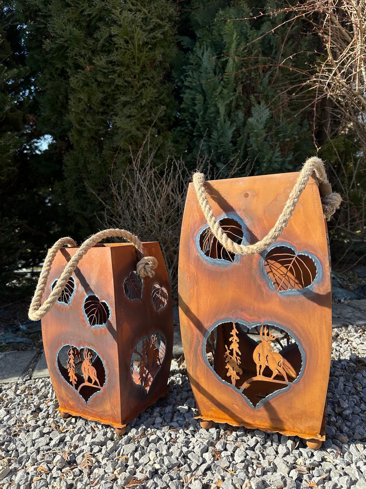 Laterne Herz „Hirsch und Tanne”