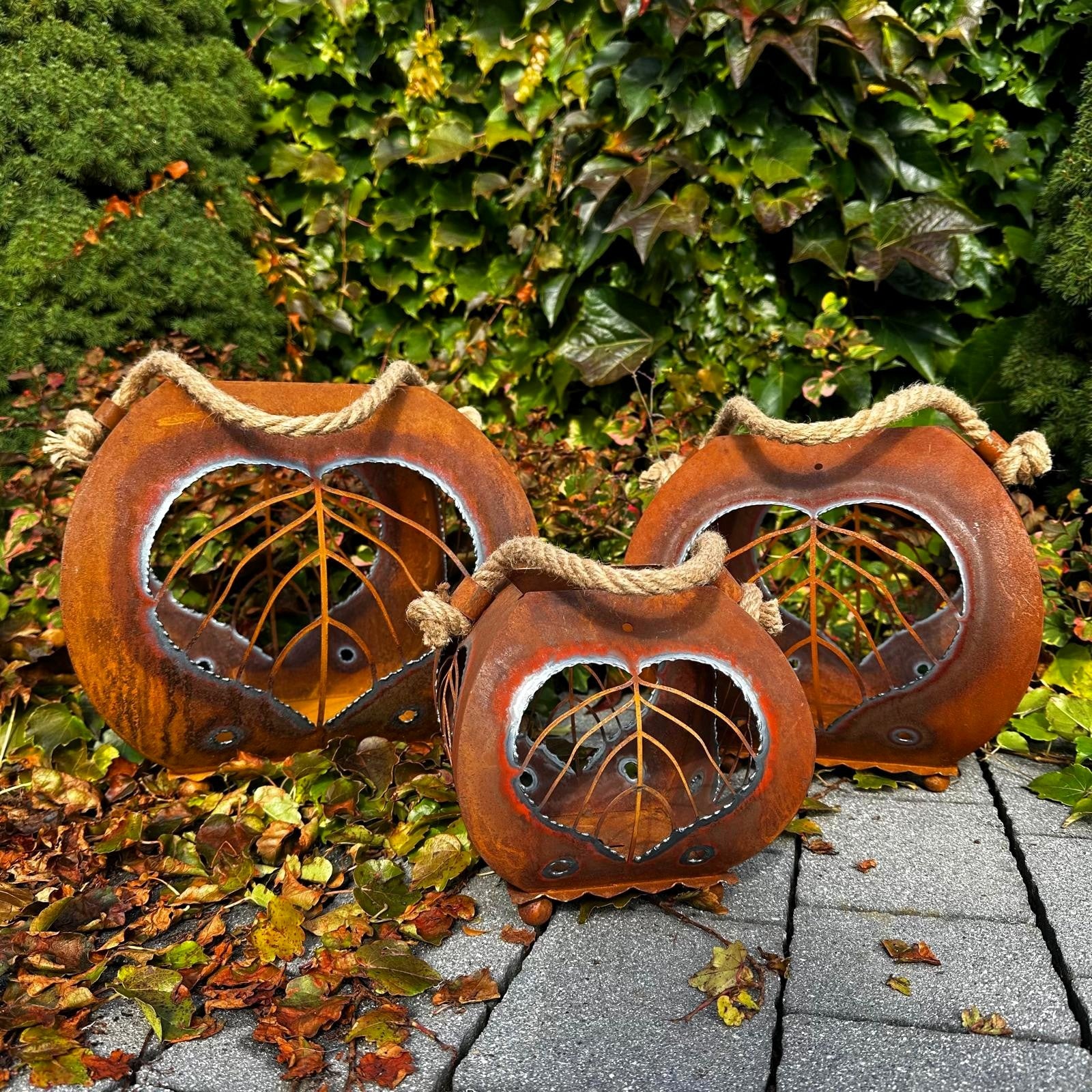 Laterne „Blatt im Herz”