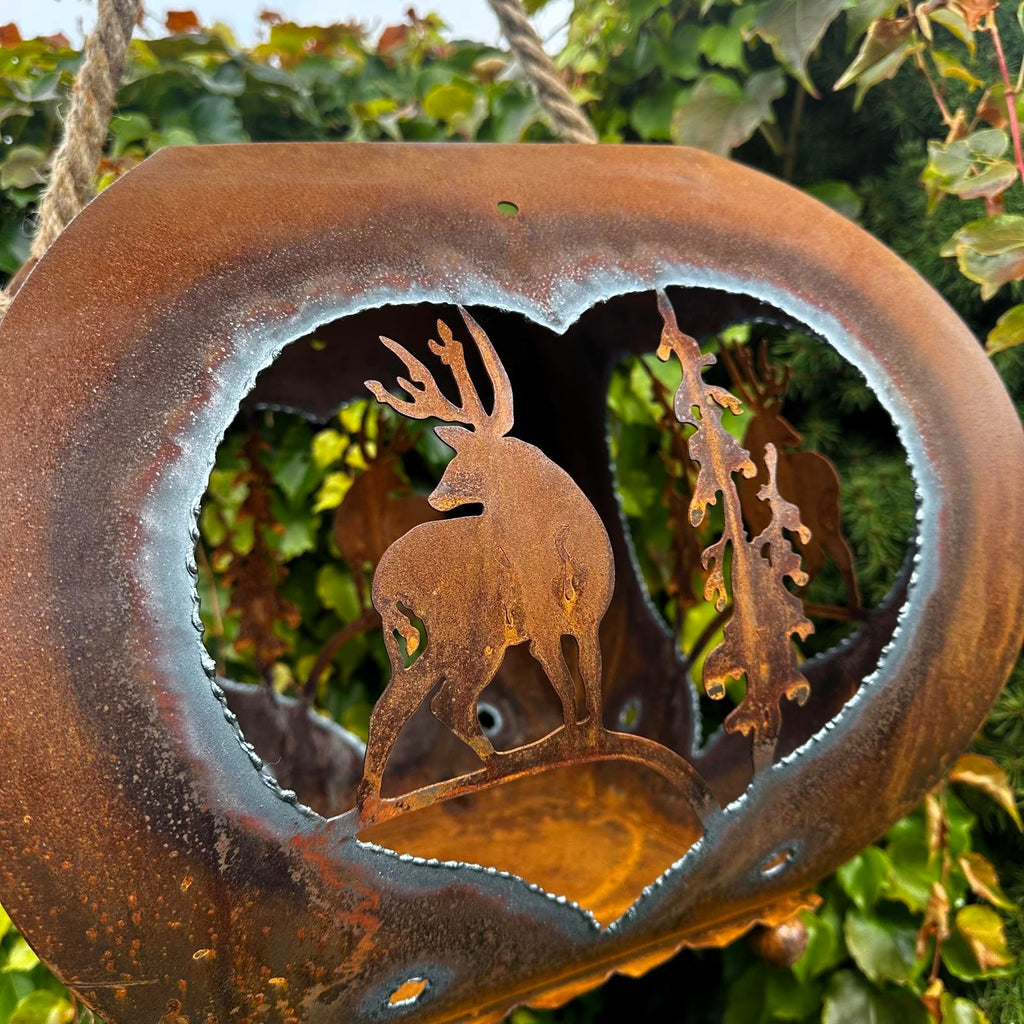 Laterne „Hirsch und Tanne im Herz” L