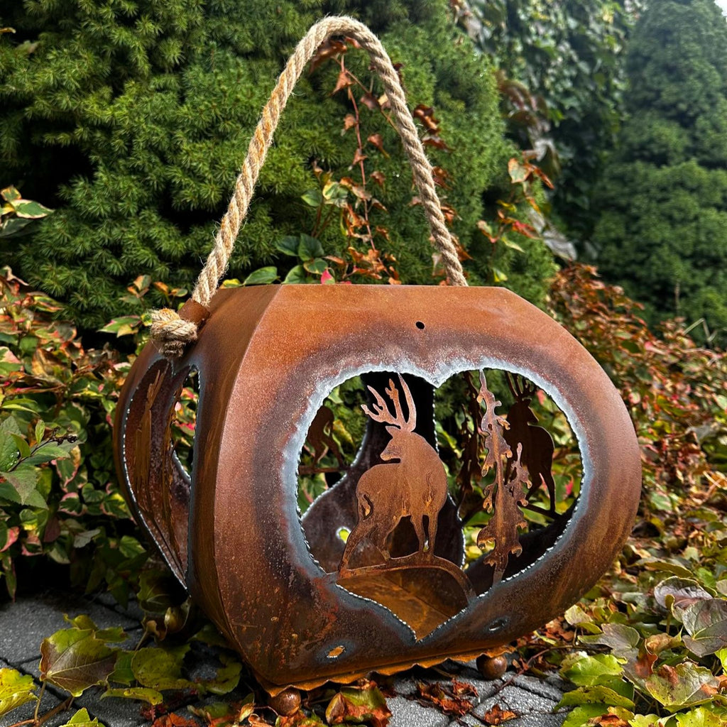 Laterne „Hirsch und Tanne im Herz” L