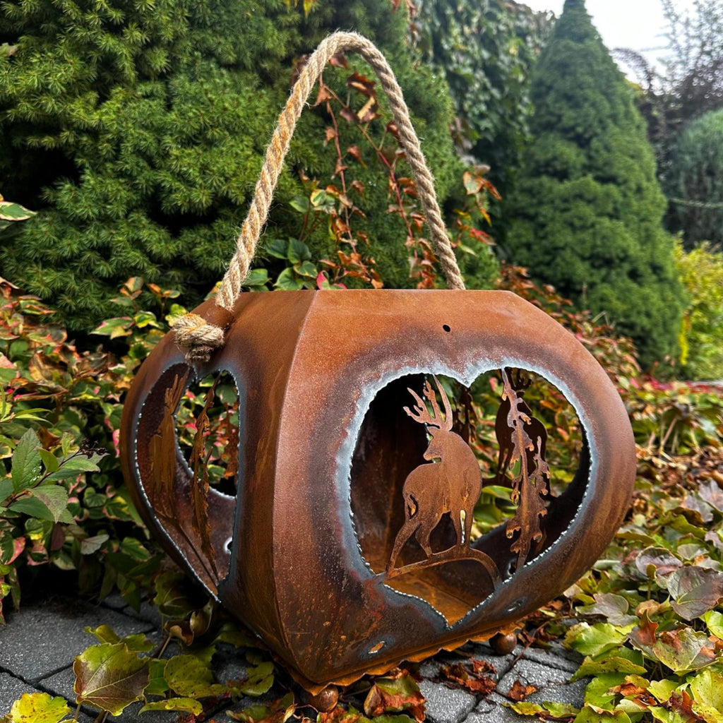 Laterne „Hirsch und Tanne im Herz” L