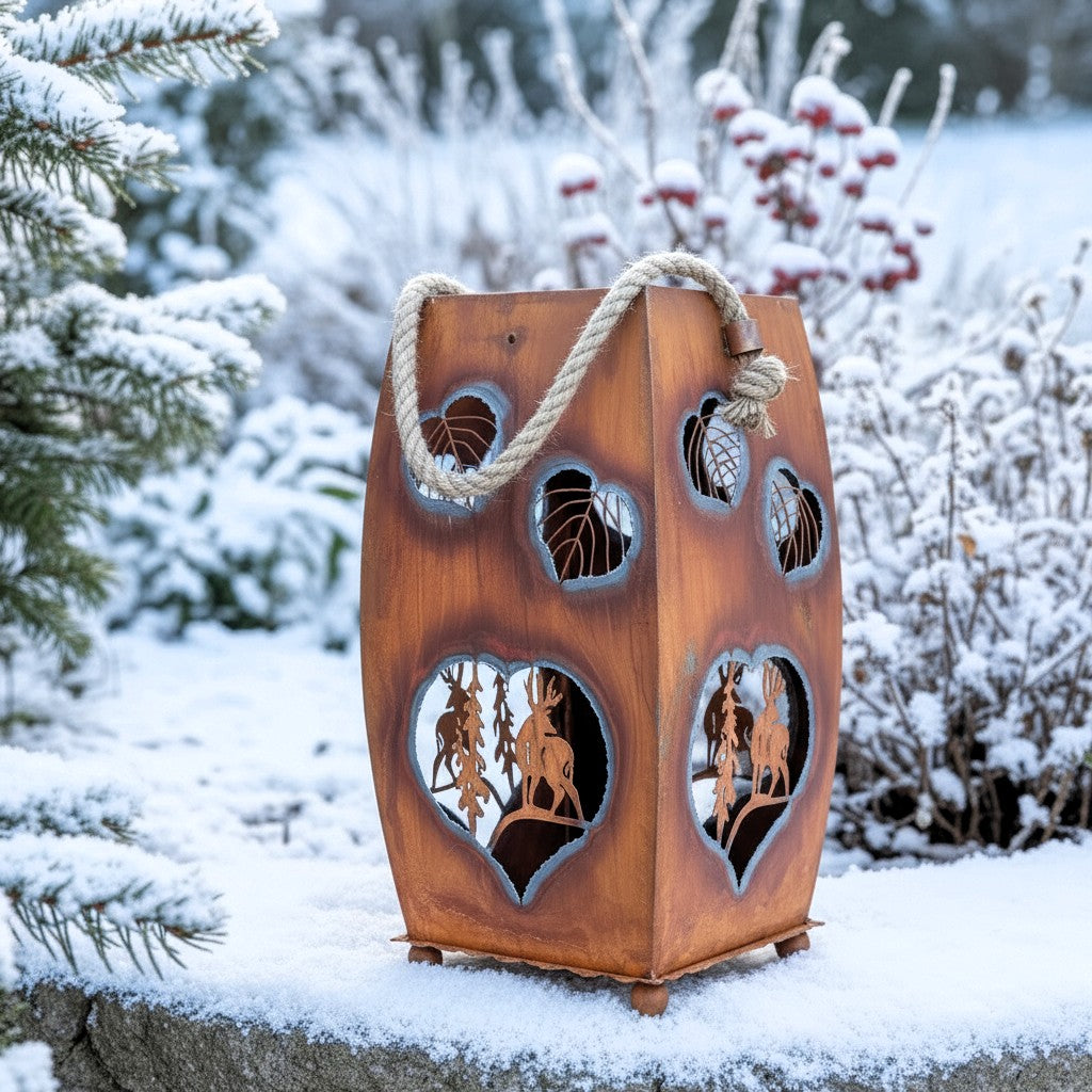 Laterne Herz „Hirsch und Tanne”